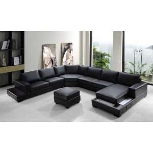 Modern Furniture  VIG  Ritz   Modern Black Leather 
