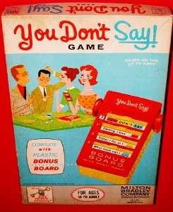   TVs YOU DONT SAY Game Milton Bradley Toy Company Excellent   