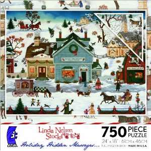   Hidden Messages   Linda Nelson Stocks   750 Piece Puzzle Toys & Games