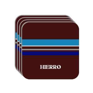 Personal Name Gift   HIERRO Set of 4 Mini Mousepad Coasters (blue 