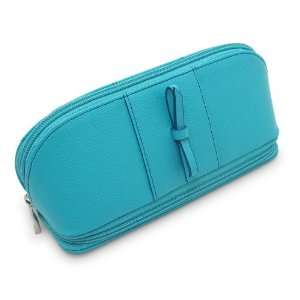  Morelle Rachel Leather Cosmetic/Jewelry Case / Turquoise 