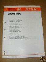 HOS Stihl Electric Motor Parts Manual *Brand New*  