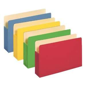  Globe Weis Colored File Pockets, Legal Size, 3.5 Inch 