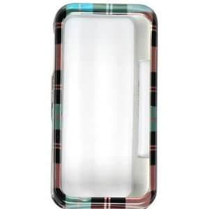  Blue Plaid Protector Case Snap On Hard Cover for Motorola 