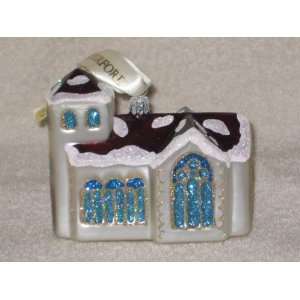   Waterford Holiday Heirlooms   Glass LISMORE CHURCH Ornament Home