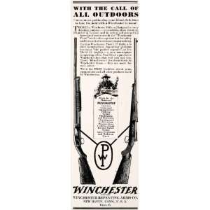  1929 Ad Winchester Models Hammerless Repeating Shotgun 
