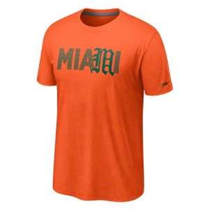   Nike Orange Heather Vault Graphic Tri Blend T Shirt