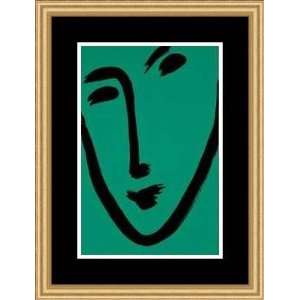 Visage Sur Fond Verde by Henri Matisse   Framed Artwork  