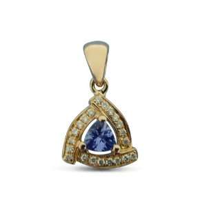    14K Exquisite Tanzanite and Diamond Pendant , Model P0461 Jewelry