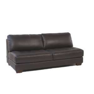   All Leather Tufted Seat Sofa in Mocca 