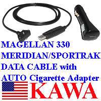 USB Cable + Auto Adapter for Magellan SporTrak/Meridian  