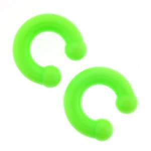  Green Flexible Silicone Horseshoes   4G (5mm)   Sold as a 
