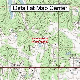  Quadrangle Map   Kossuth North, Mississippi (Folded/Waterproof