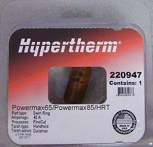 Hypertherm Powermax 65 Fine Cut Swirl Ring 220947  