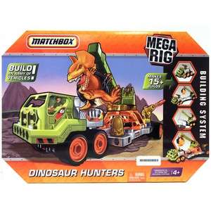 FREE SHIP Big Gift 4+ Matchbox MEGA RIG Dinosaur Hunters Multi Build 