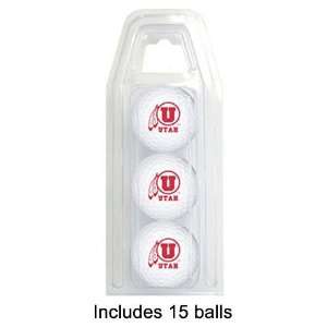  Utah Utes (University Of) NCAA 15 Golf Ball Pack Sports 