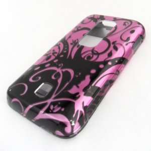  HuaWei M860 Ascend Pink Swirl Vines Design Hard Case Cover 