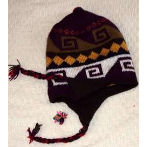  CHULLO HAT CAP REVERSIBLE PURPLE made in PERU mod 5366 