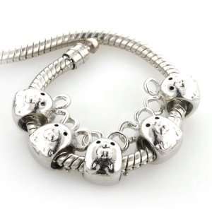  Little Cute Mouse Beads Fits Pandora Charms (not Include 