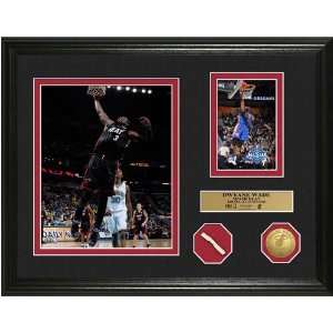 Miami Heat Dwyane Wade 2008 All Star Game Used Net and 24KT Gold Coin 