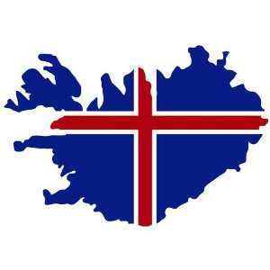  Iceland Flag Map Decal Sticker: Sports & Outdoors