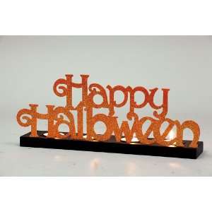 Metal/Wood Candle Holder, Happy Halloween:  Home & Kitchen