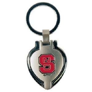   Carolina State Wolfpack Metal Heart Locket Keychain