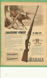 Marlin Model 99 Rifle Original ad from 1951  