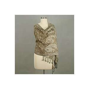  NOVICA Wool shawl, Radiant Earth