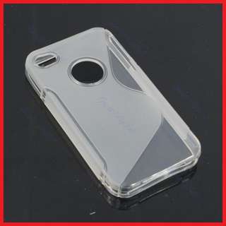 Shape TPU Gel Skin Case Cover Protector For Apple iPhone 4 4S 4G 