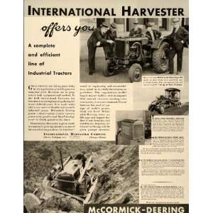   Harvester McCormick Deering   Original Print Ad: Home & Kitchen