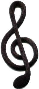 clef treble musical note music scale classical applique iron on 