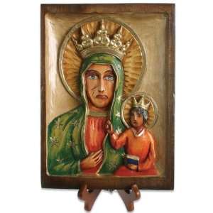   Carved Icon   Black Madonna, Matka Boska Czestochowska