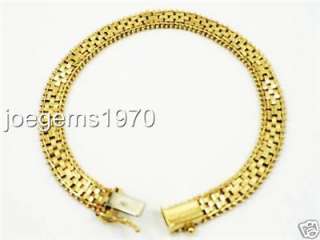   GOLD 7 Flex Bracelet 1/4 wide 14k Solid Gold BRAND NEW made in USA