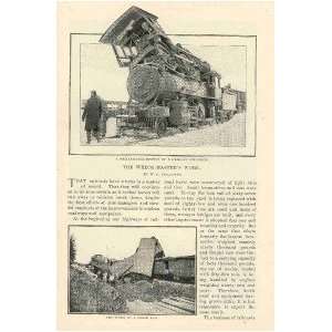  1902 Trains Railroads Wreck Masters Work 