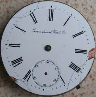 IWC Pocket Watch movement & dial 41 mm. to restore  
