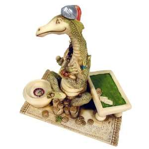  Gambling Dragon Figurine with Slot Machine, Poker Chips 