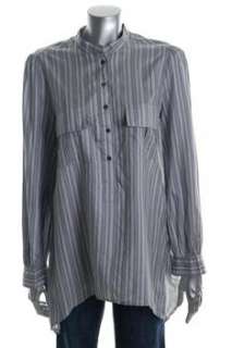 Elizabeth and James NEW Gray Silk Blouse Sale Top M  