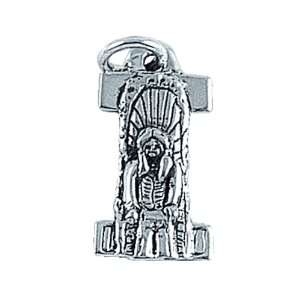    Sterling Silver I is for Mardi Gras Indian Charm Jewelry