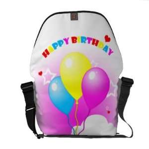    Cute Pink Elephant Happy Birthday Messenger Bag: Electronics