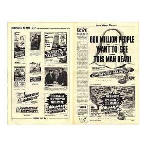  Operation Manhunt Original Movie Poster, 11 x 17 (1954 