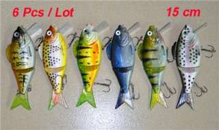 6Pcs Diving Fishing Hard Lure Baits Popper 55g 15cm  