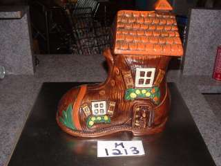   Co Shoe House Cookie Jar ceramic there was an old lady who lived in a