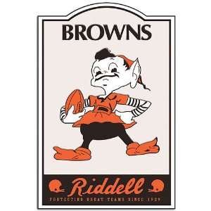 Browns Riddell Nostalgic Metal Sign:  Sports & Outdoors
