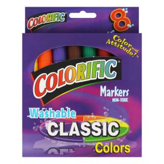 Colorific Assorted Color Classic Washable Markers 073640608004 
