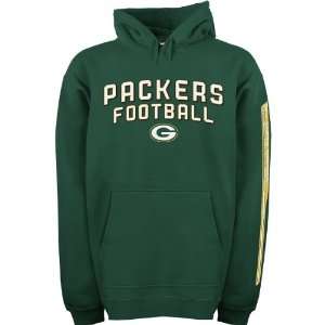  Reebok Green Bay Packers Stacks Hooded Sweatshirt: Sports 