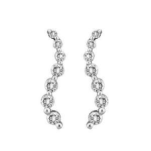   ct. Diamond Journey of Love Curve Earrings: Katarina: Jewelry