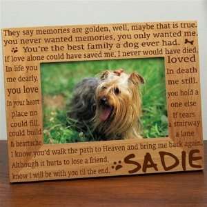  Til the End Pet Memorial Picture Frame personalized: Home 