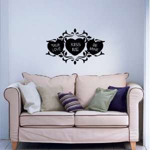   Vinyl Sticker Love Romantic Sketch with Hearts A583: Home & Kitchen