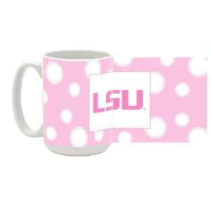  Pink Polka Dot Louisiana State University Coffee Mug 